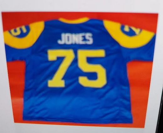 Men Los Angeles Rams 75 Jones blue Nike Limited NFL 2025 Jersey